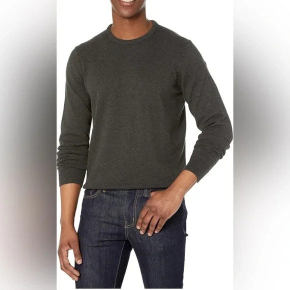Amazon Essentials gray Men's Crewneck Sweater size large - Picture 1 of 7